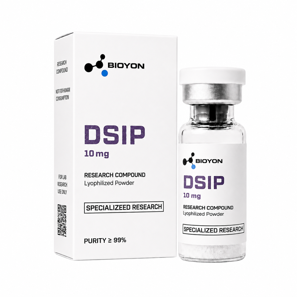 BIOYON DSIP – Flasche und Verpackung auf reinweißem Hintergrund