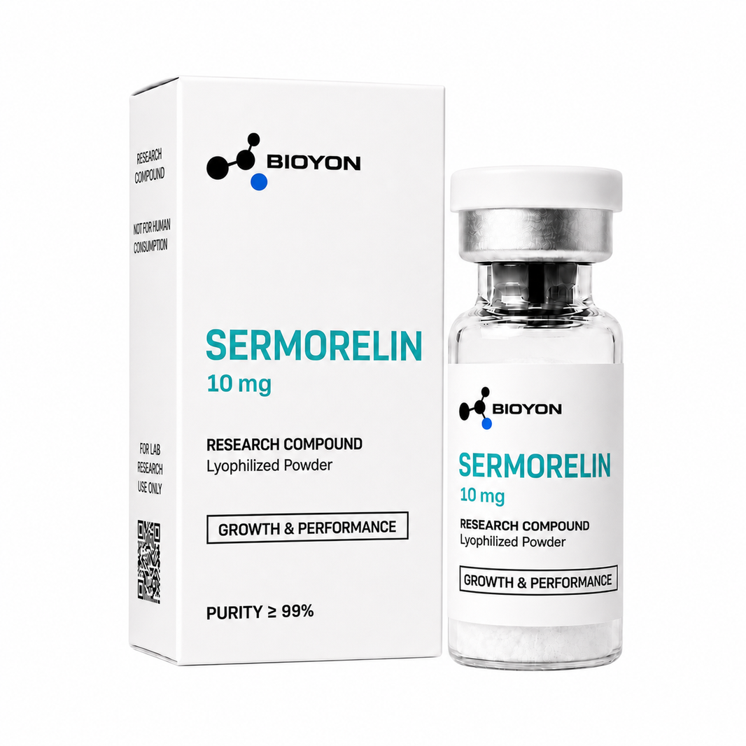 BIOYON Sermorelin – standardisierte Typografie auf reinweißem Hintergrund